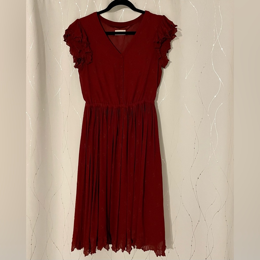 Rachel Parcell burgundy dress